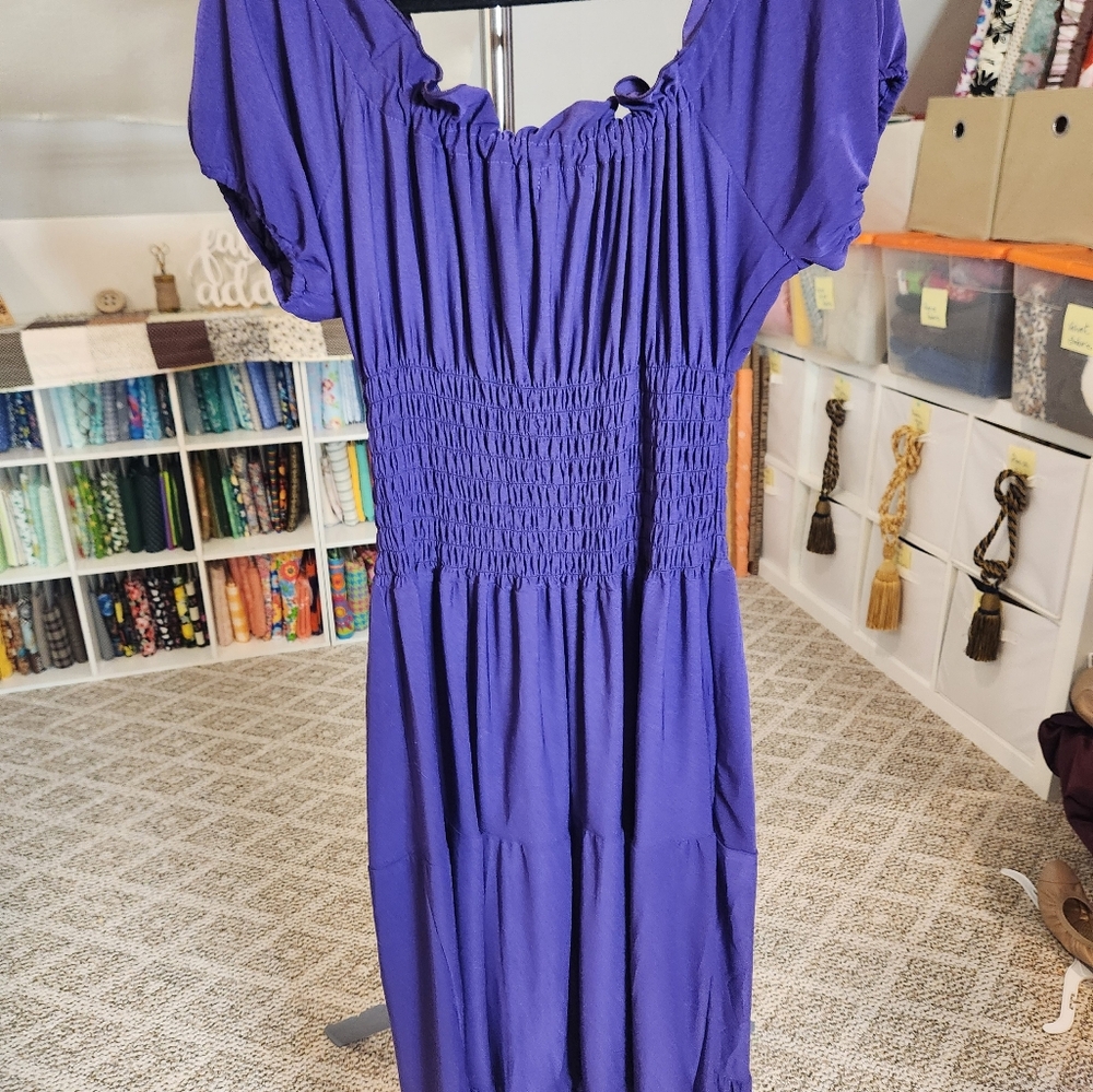 Purple peasant dress